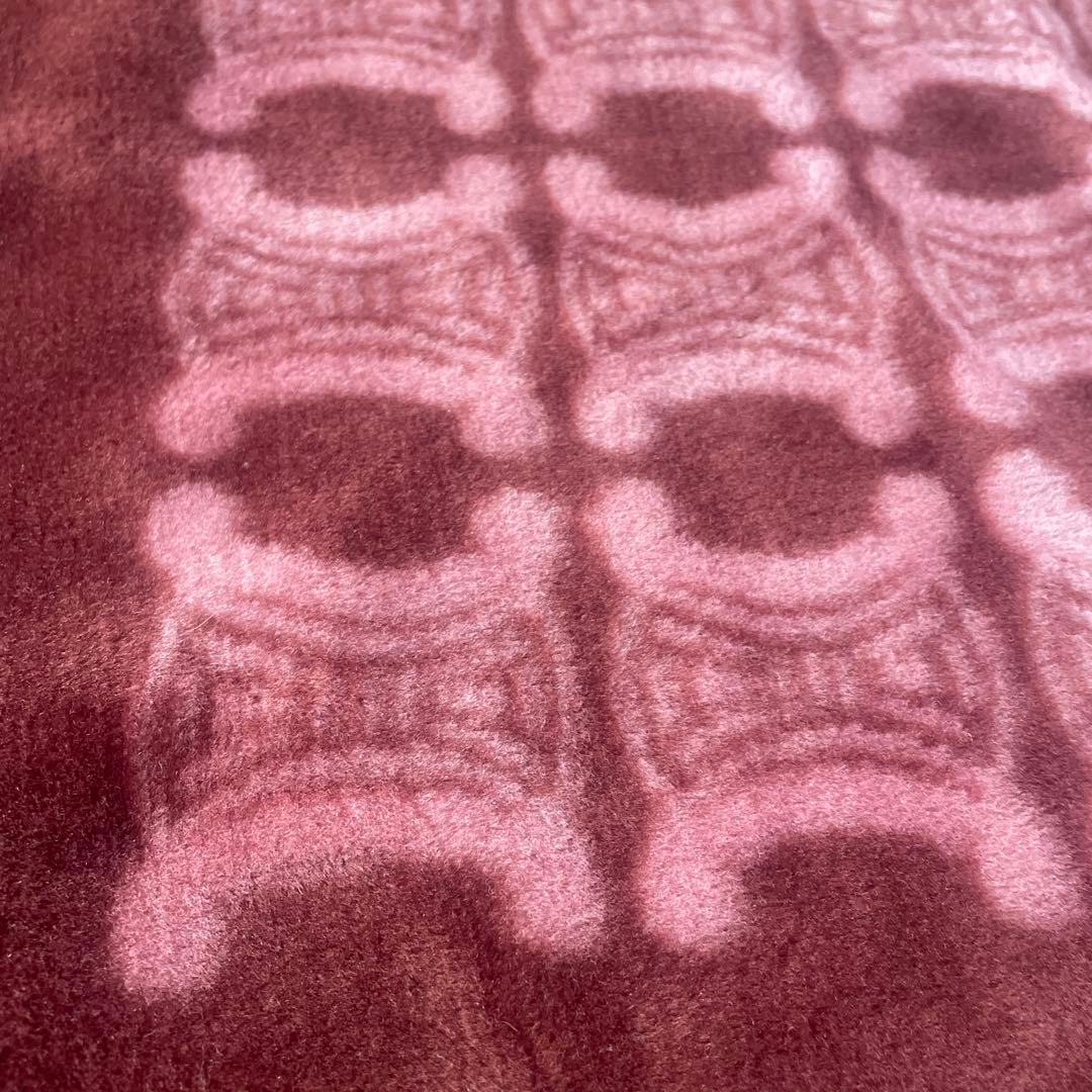 CELINE セリーヌ　マカダム柄　アクリルハーフケット 140×100cm