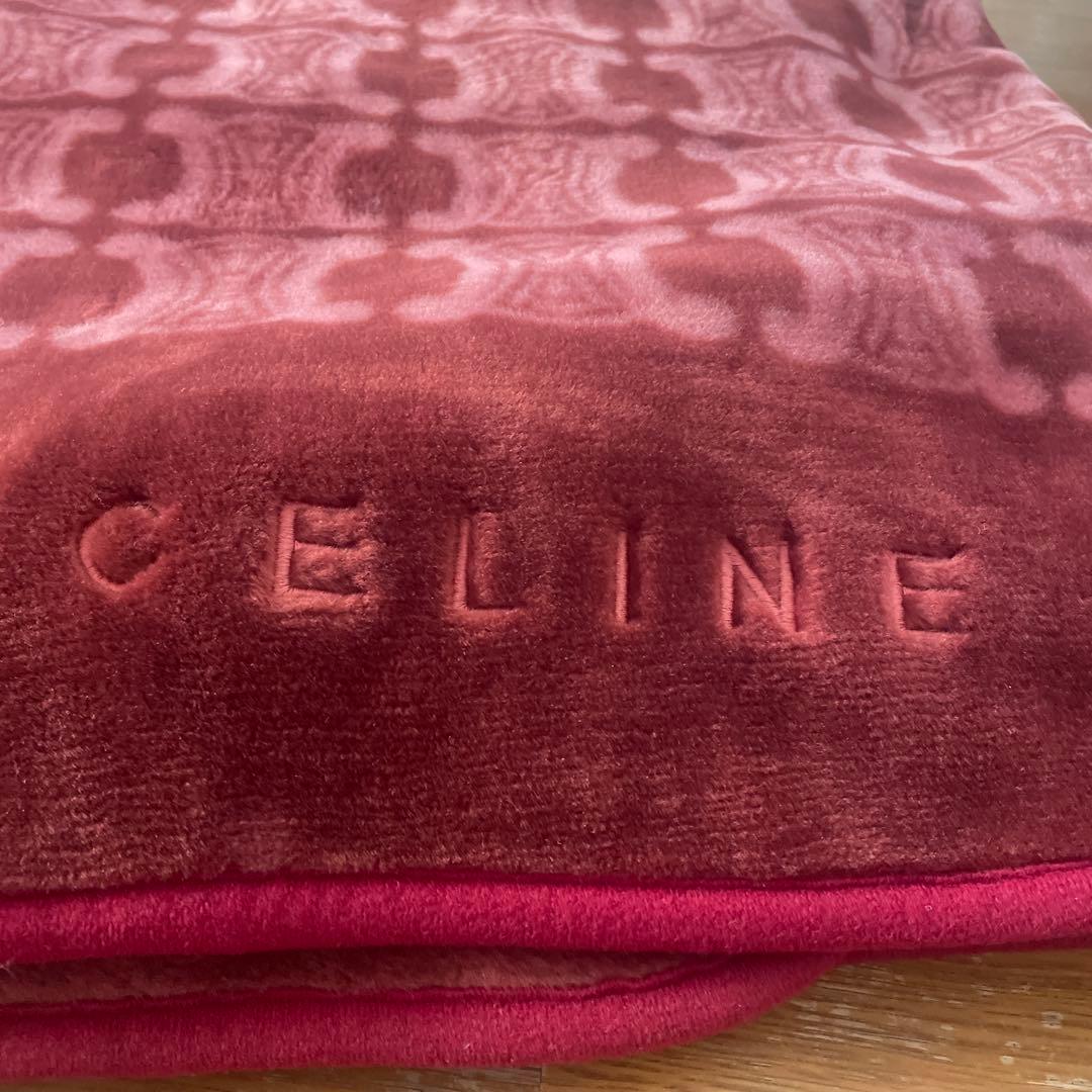 CELINE セリーヌ　マカダム柄　アクリルハーフケット 140×100cm