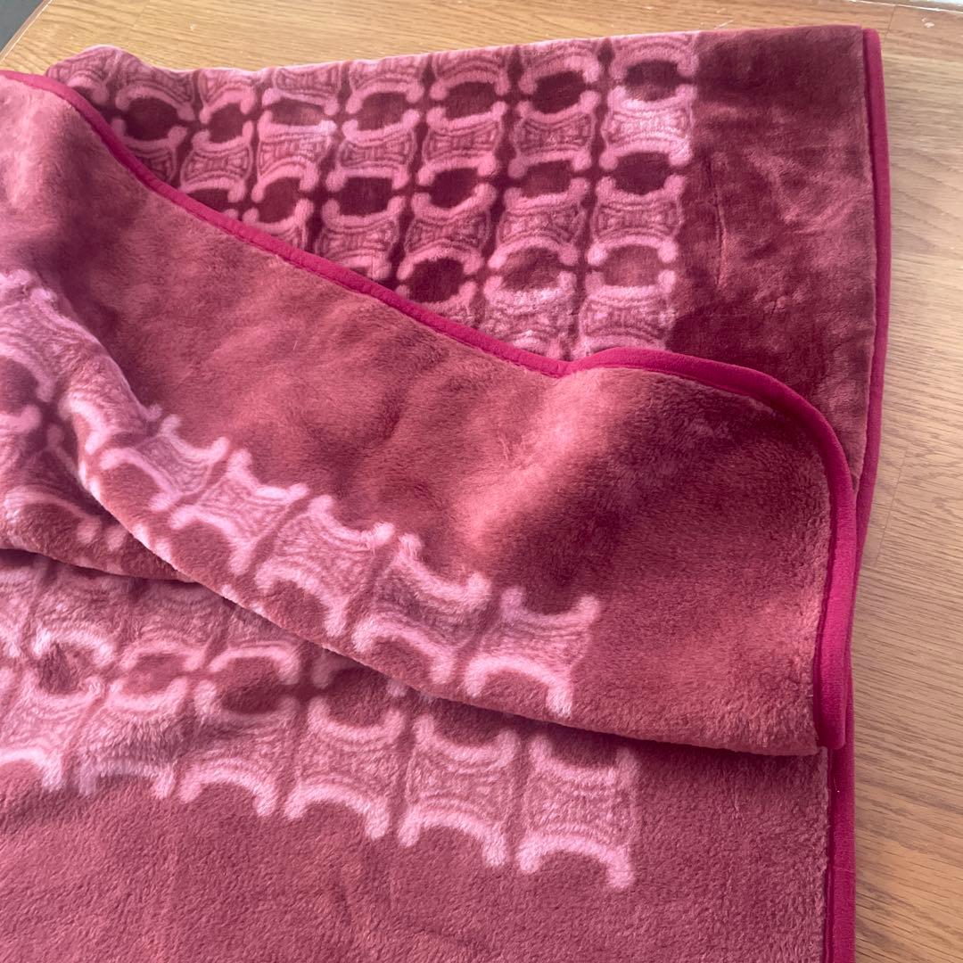 CELINE セリーヌ　マカダム柄　アクリルハーフケット 140×100cm