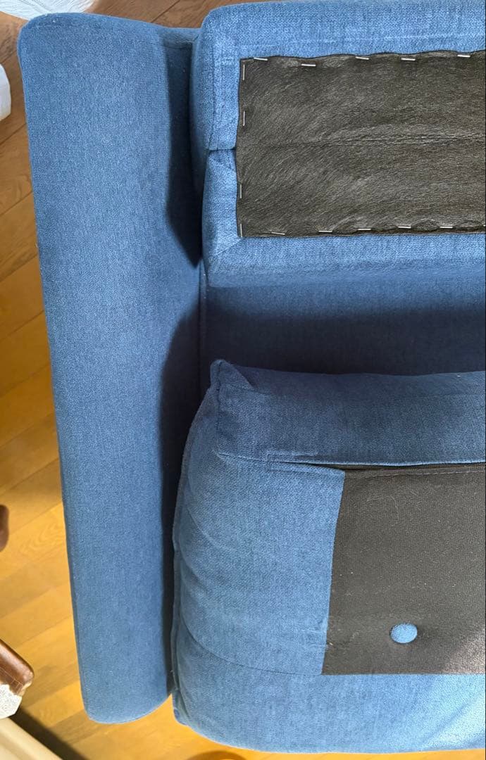 ニトリ2人掛けソファ(ネイビー)