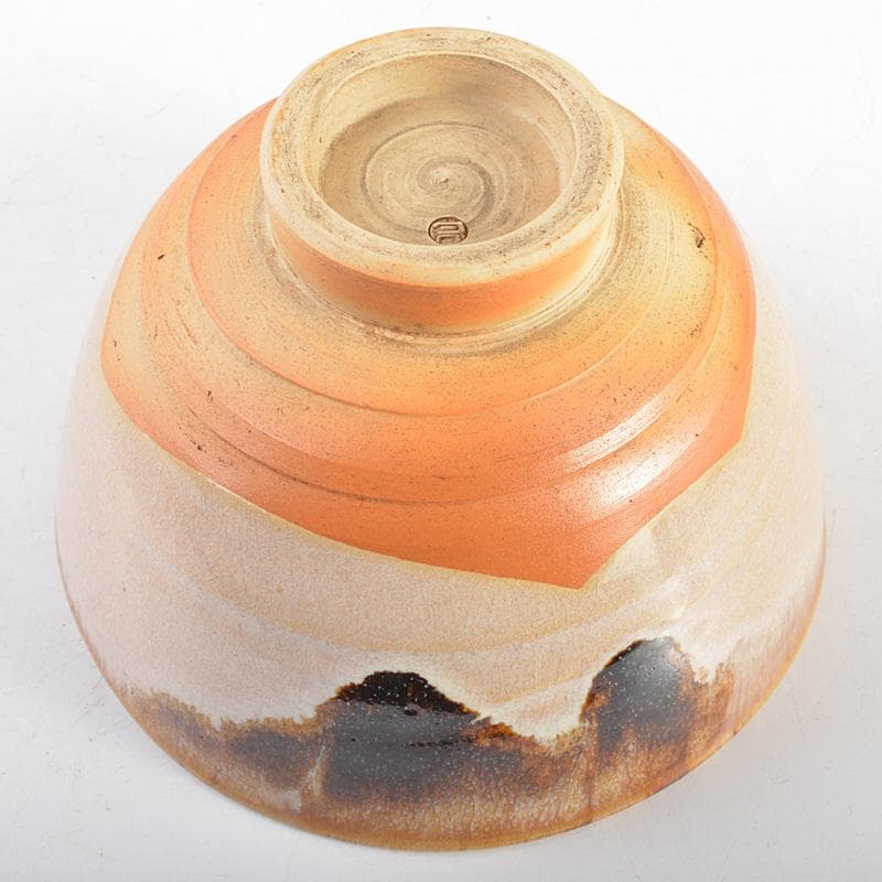 茶道具　高取焼　茶碗　陶印あり　仕覆・時代箱付　V　R7029