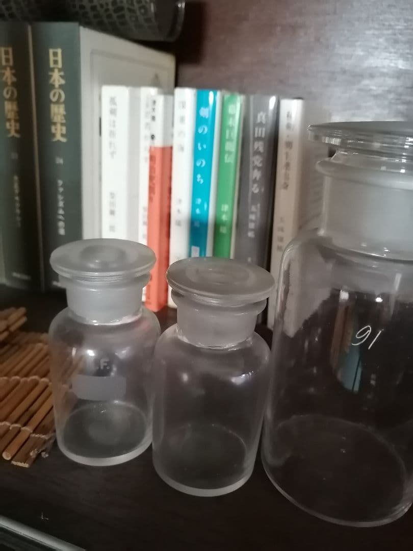 ‼️アンティーク　昭和レトロ　ガラス製 古い標本瓶5本セット