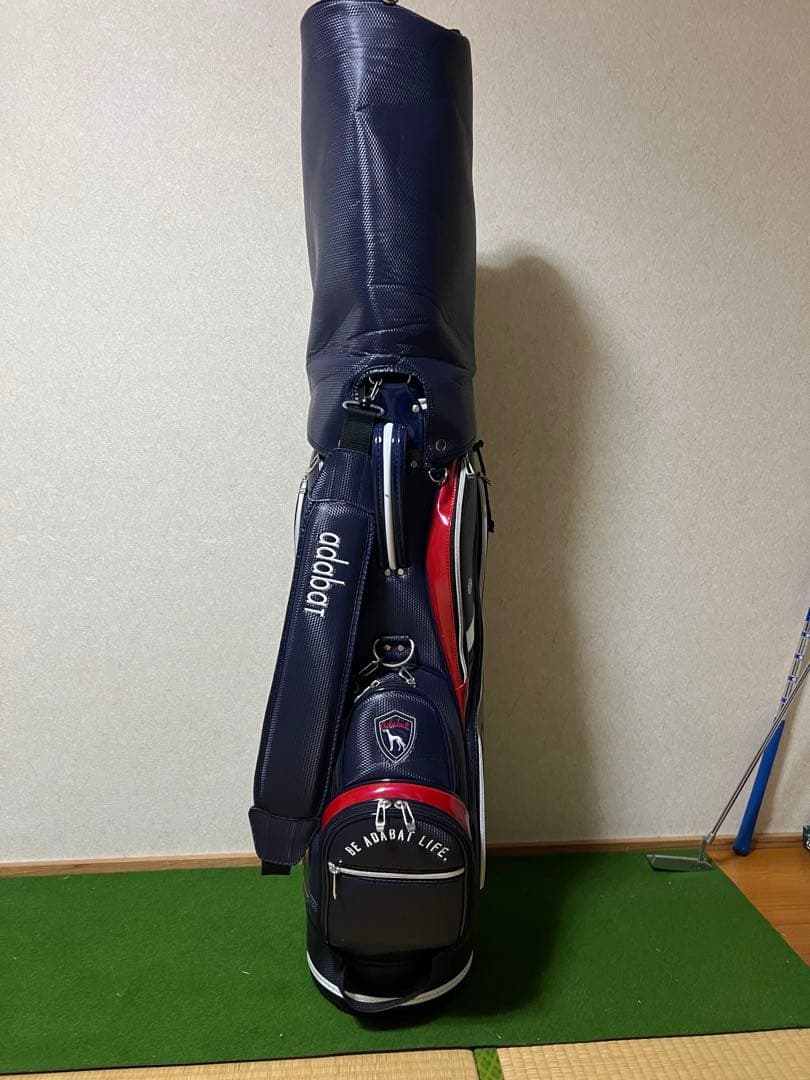 adabat キャディバッグ ネイビー/レッド