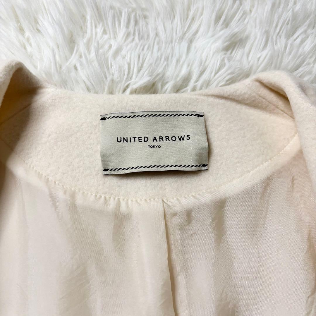 美品✨ ユナイテッドアローズ W ノーカラー メタルボタン ショートコート
