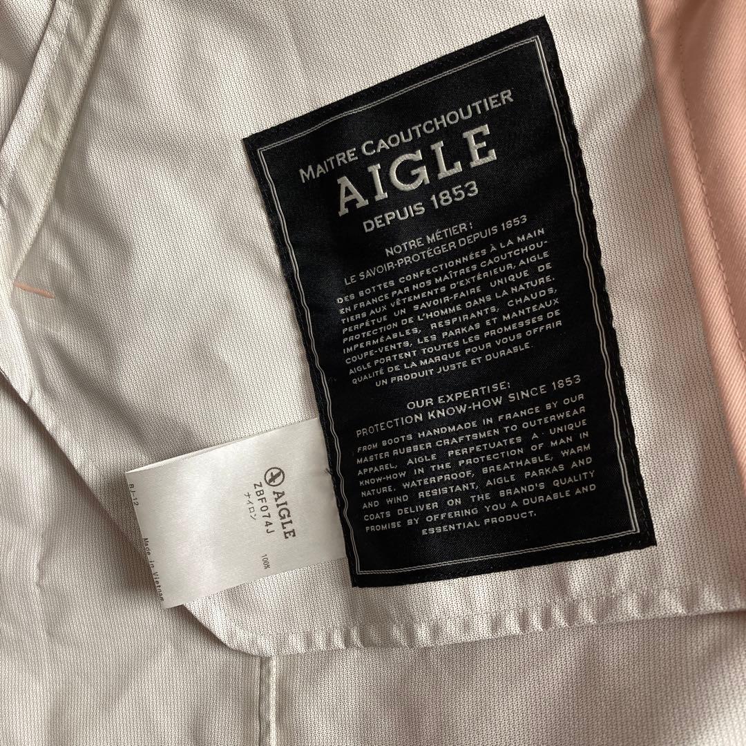 AIGLE エーグル　防水　レインコート　ミスマノンコート　アウター　ピンク　L