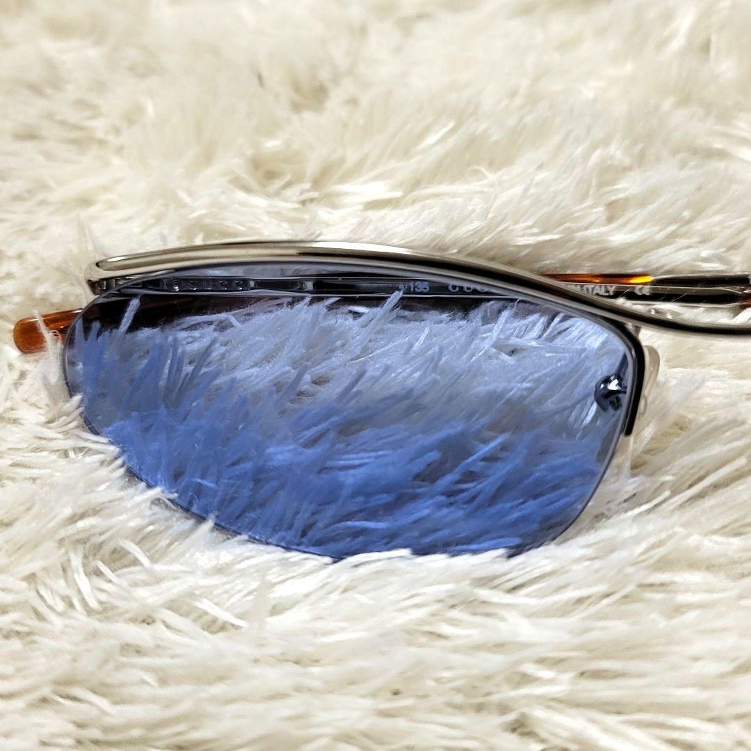 美品 GUCCI サングラス 135 GG2674/S サイドロゴ ブルー