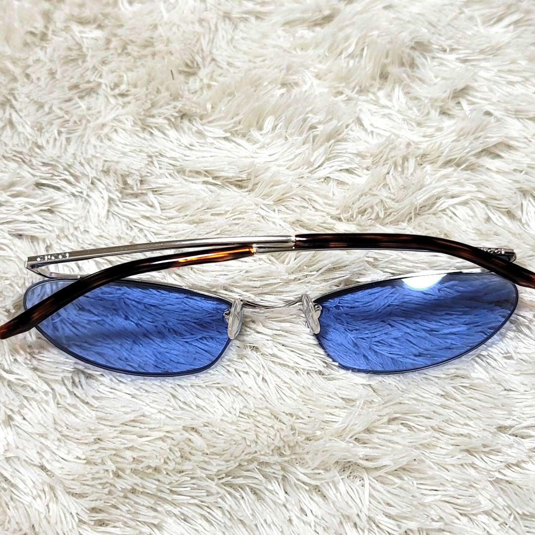 美品 GUCCI サングラス 135 GG2674/S サイドロゴ ブルー