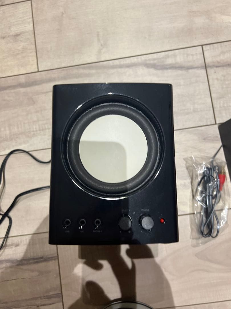 ELECOM 木のスピーカー 25W サブウーファー付