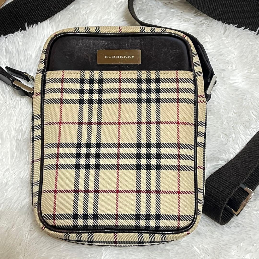 Burberry バーバリー　ショルダーバッグ　ノバチェック　ベージュ　金具