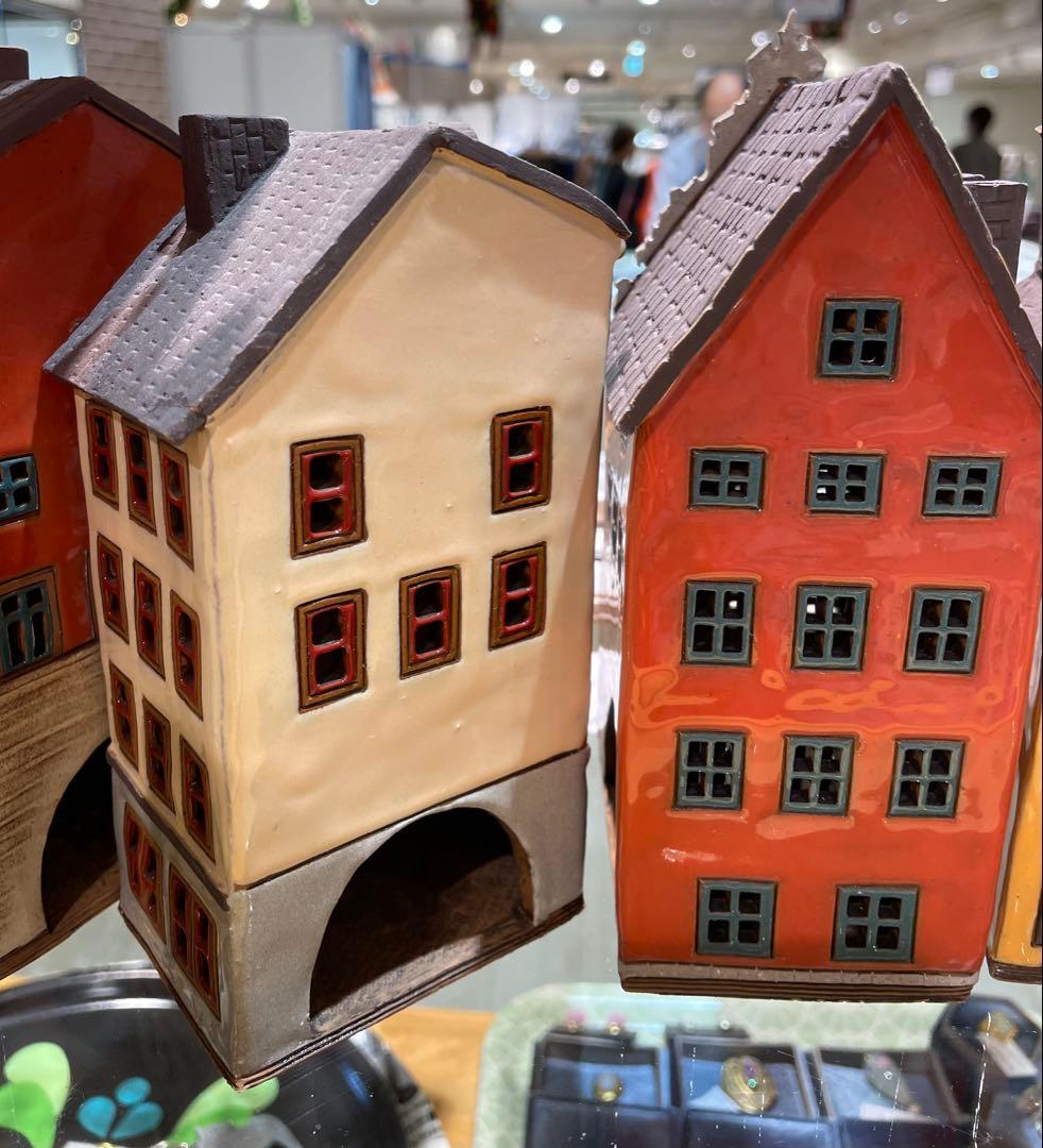 スウェーデン　ストックホルムの街並み置物 陶器製6セット