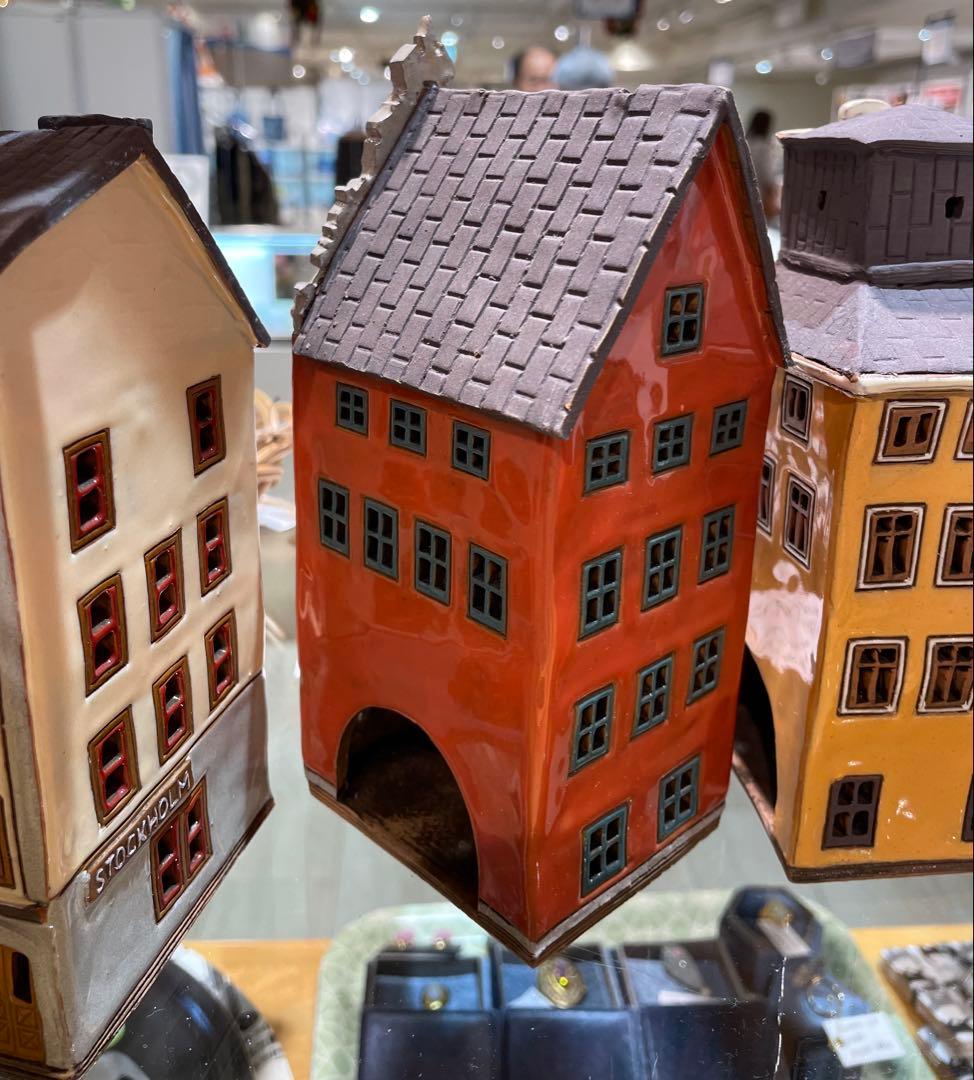 スウェーデン　ストックホルムの街並み置物 陶器製6セット