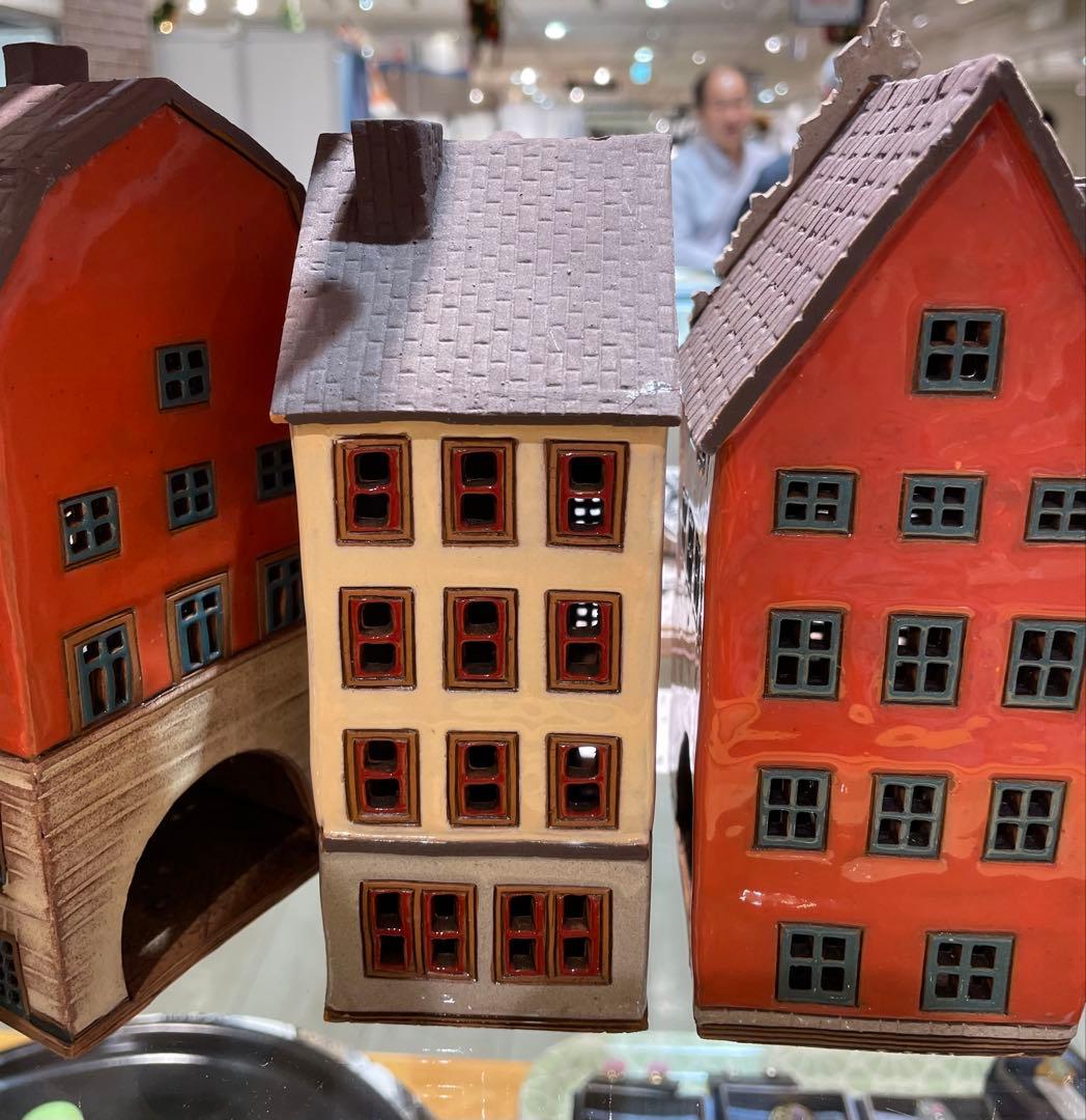 スウェーデン　ストックホルムの街並み置物 陶器製6セット