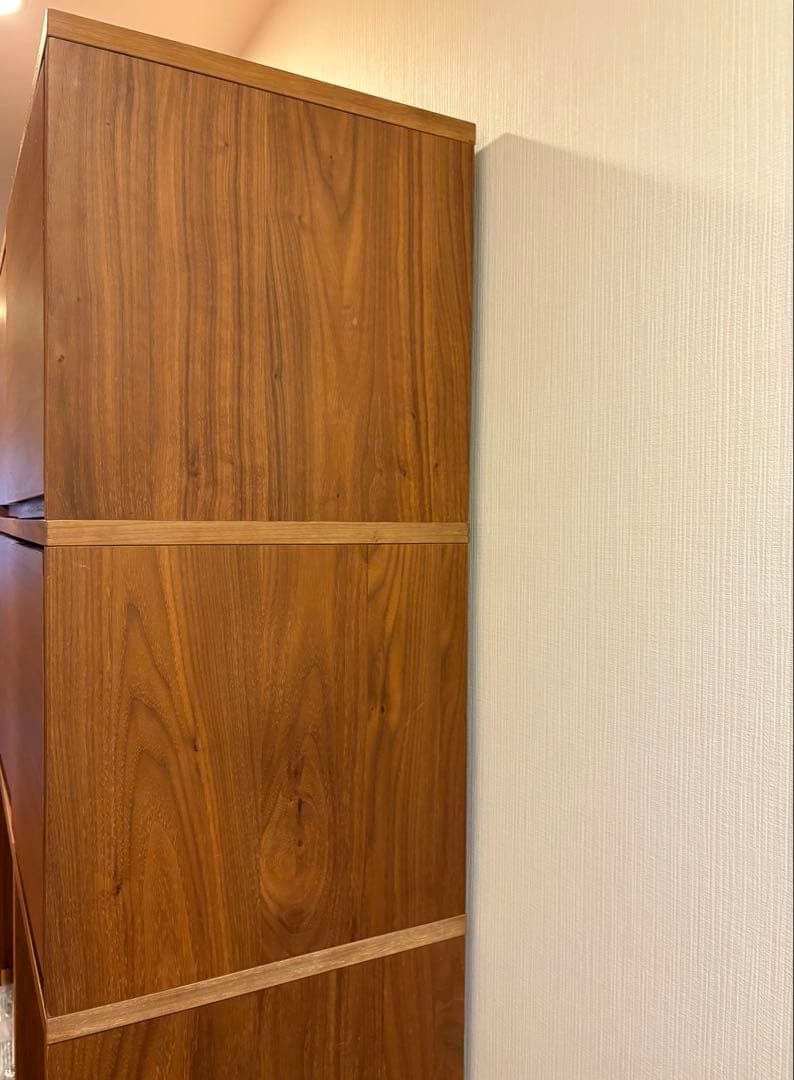 無印良品　スタッキングキャビネット　オーク材　ウォールナット