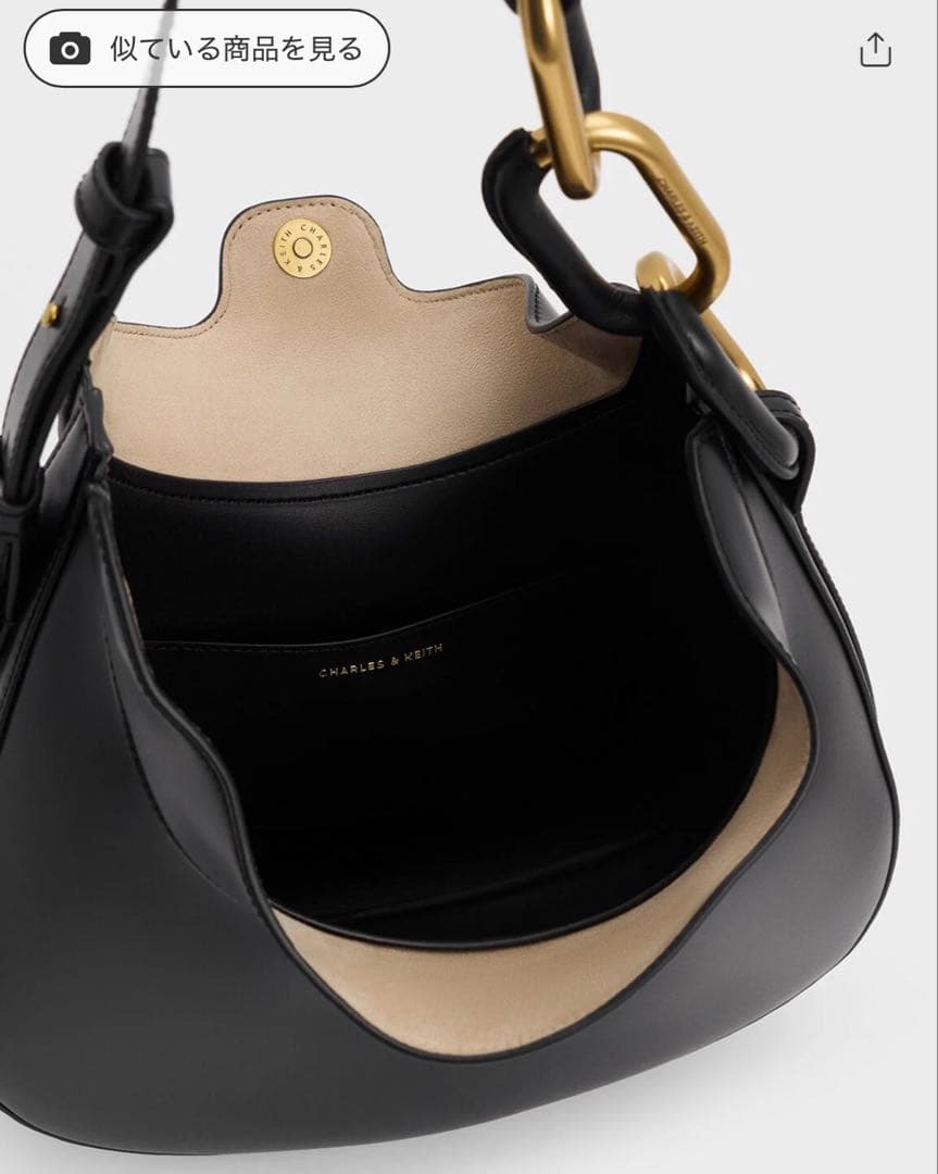 Kora コラ メタリックアクセントムーンバッグ