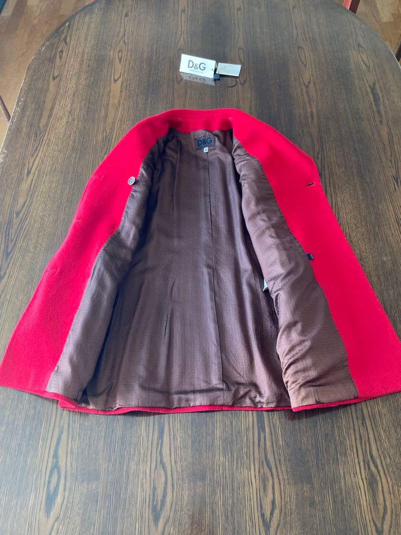 D&GDOLCHE&GABBANAROSSOピーコートmade in italy