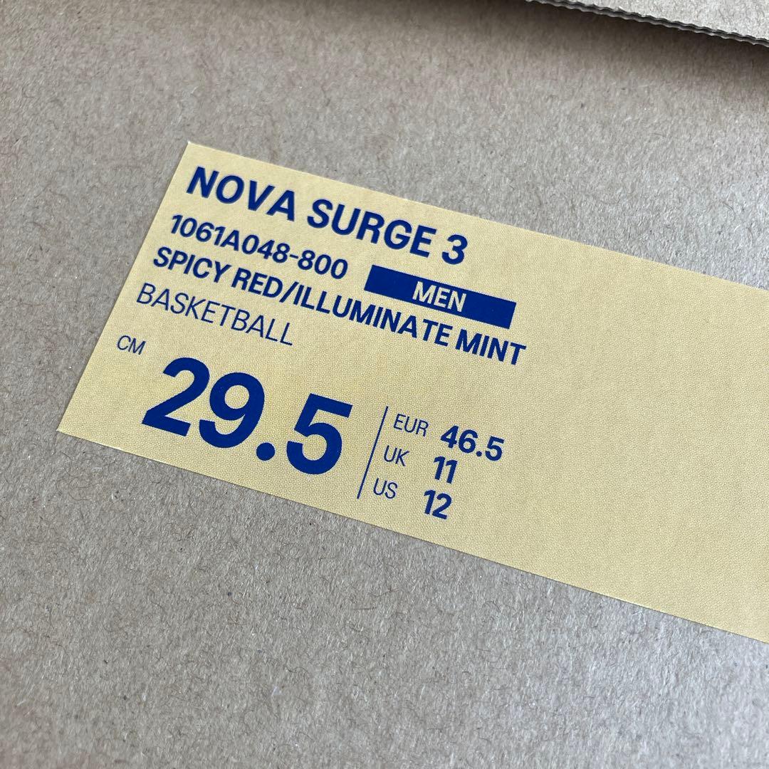 【美品】アシックスNOVASURGE3 29.5センチ