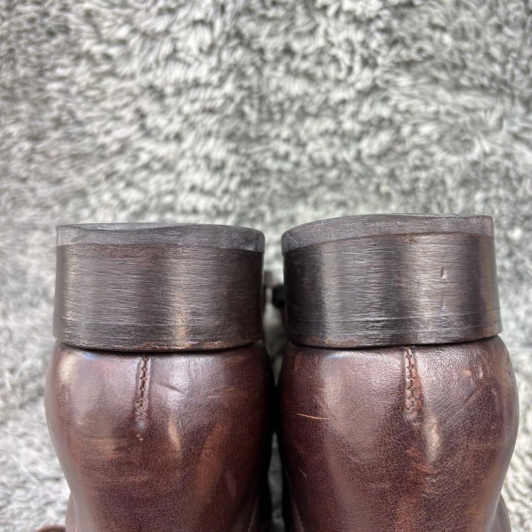 【美品】ブッテロ ワークブーツ レースアップ B1101 ブラウン 27.5