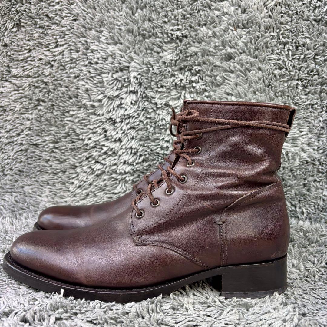 【美品】ブッテロ ワークブーツ レースアップ B1101 ブラウン 27.5