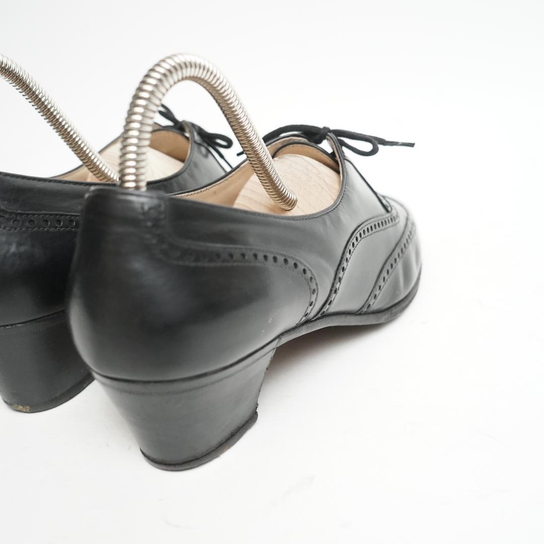 タニノクリスチー ローファー パンプス ヒール メダリオン 6 1/2 23.5