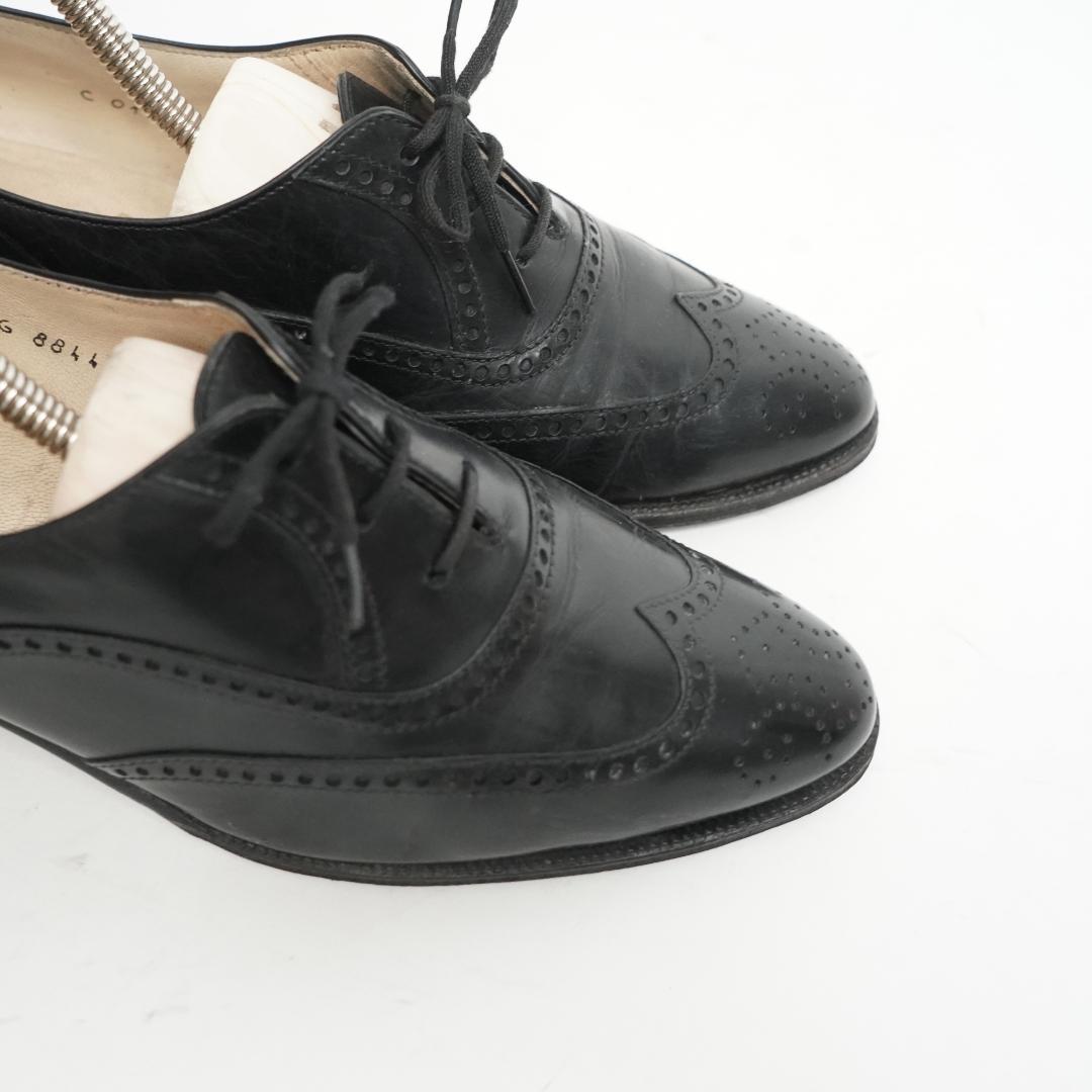 タニノクリスチー ローファー パンプス ヒール メダリオン 6 1/2 23.5