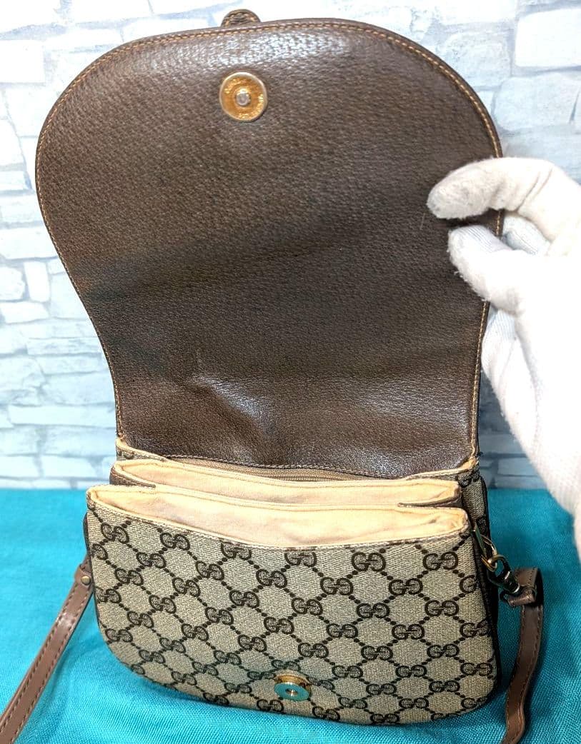 ♥美品♥グッチ　ショルダーバッグ　斜めがけ　GG柄　ヴィンテージ　GUCCI