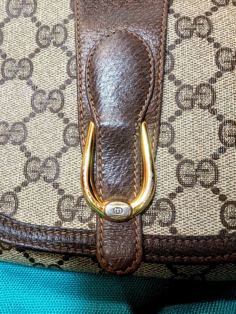 ♥美品♥グッチ　ショルダーバッグ　斜めがけ　GG柄　ヴィンテージ　GUCCI