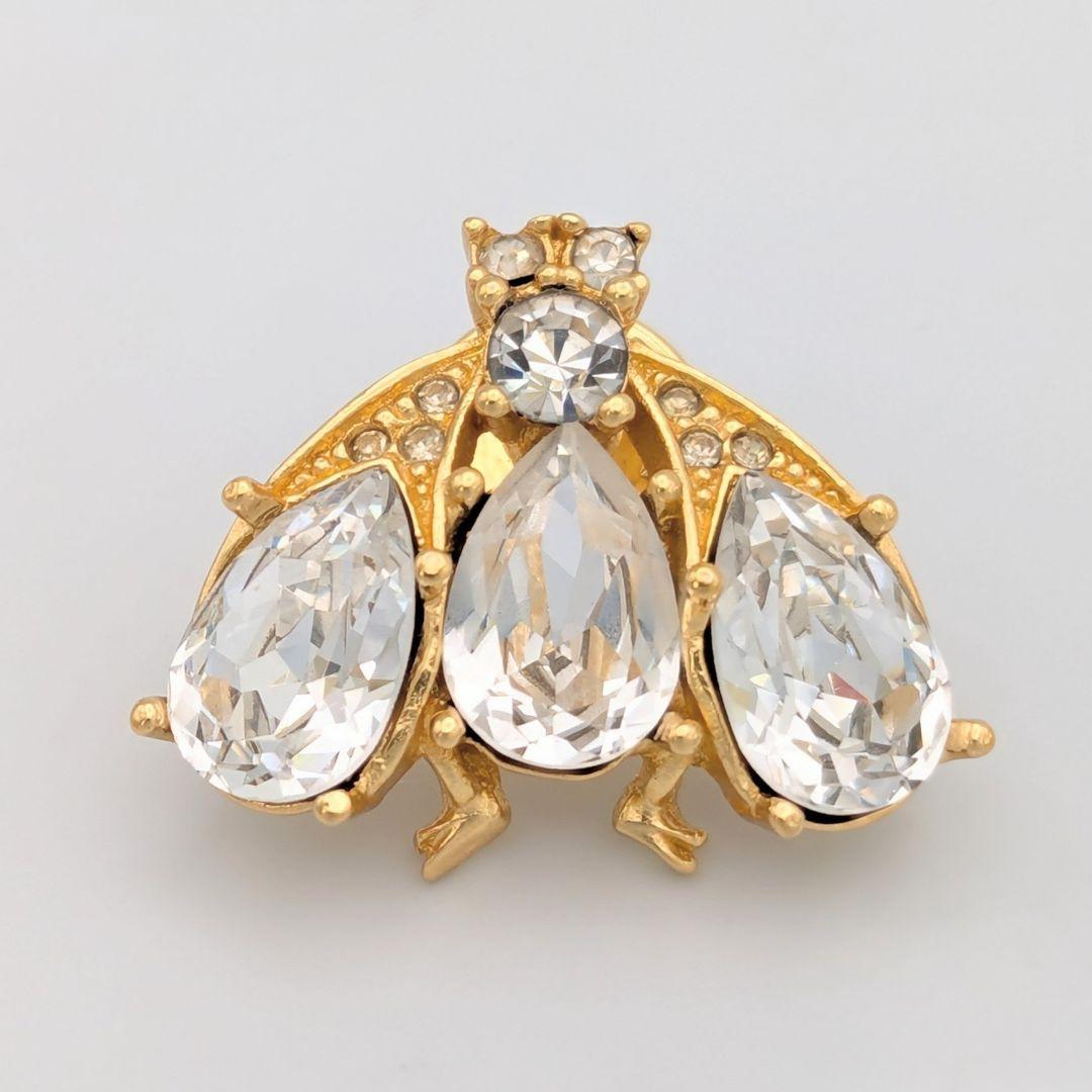 美品 希少 Dior ディオール ヴィンテージ Bee ハチ 蜂 ピンブローチ