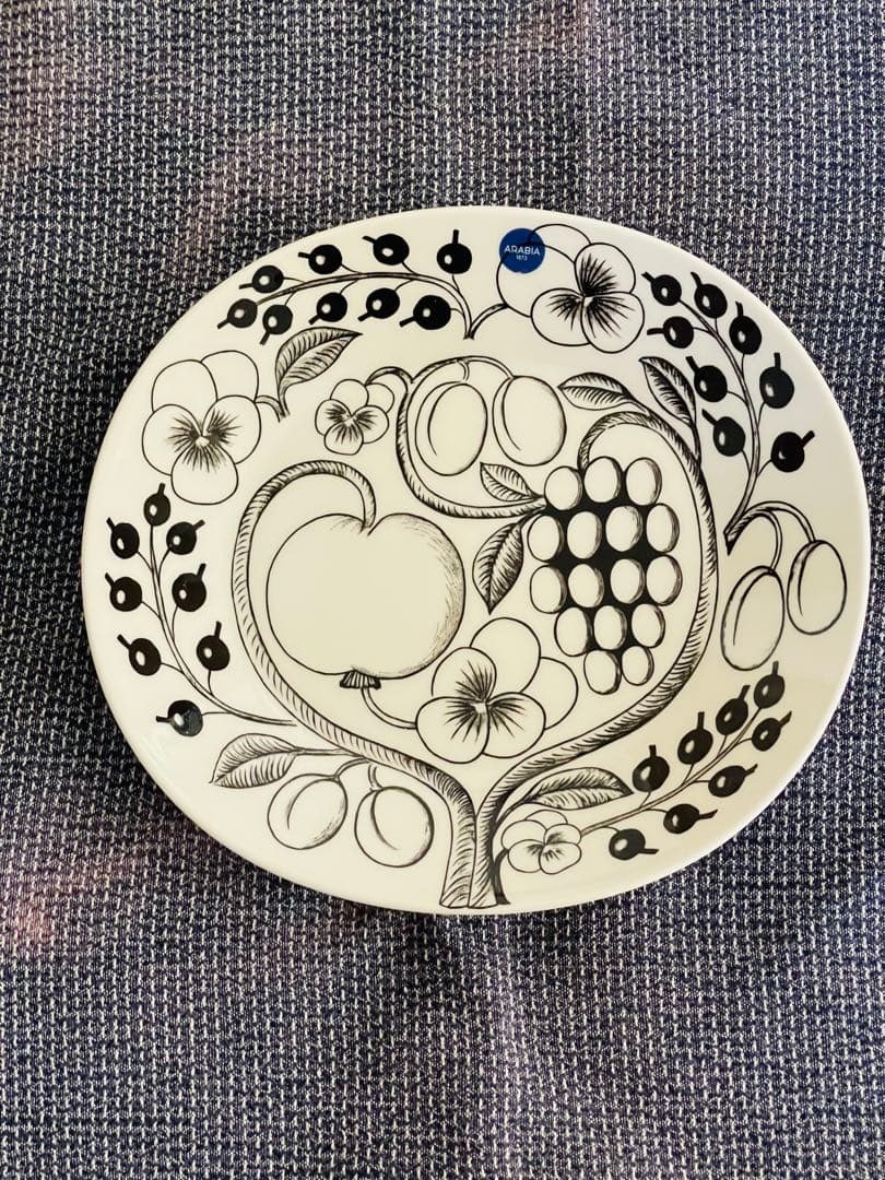 アラビア ブラックパラティッシ オーバルプレート25cm 2枚セット