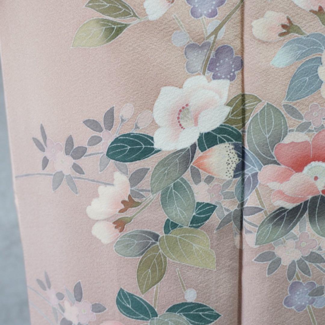 訪問着フルセット　正絹　落款　卒業式　入学式　【訪問着、袋帯、帯締め、帯揚げ】