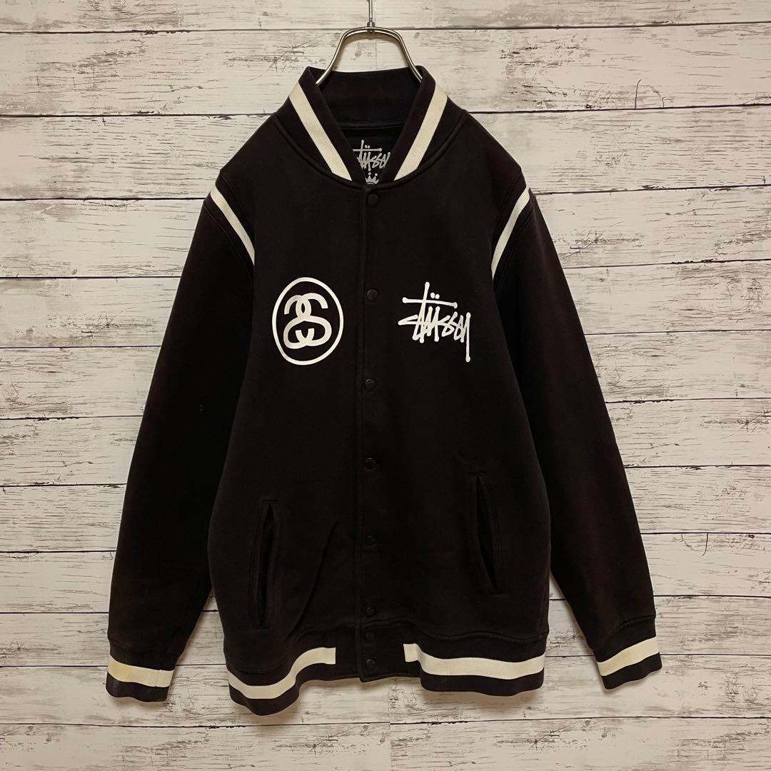 513【入手困難】ステューシー♤ビッグロゴ　スタジャン　スウェット　即完売品