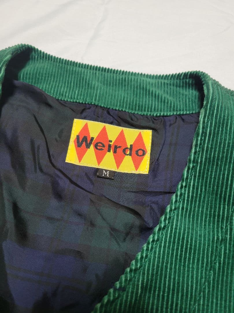 Weirdo コーデュロイ ベスト M glad hand グリーン