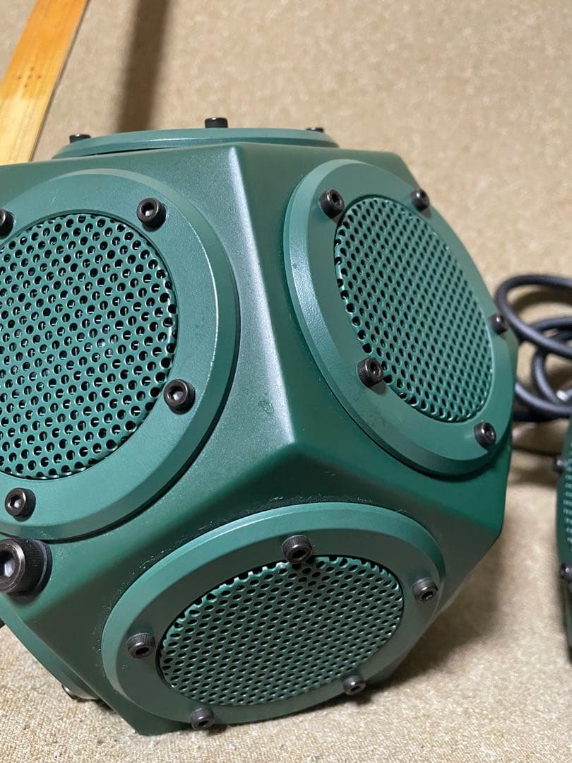 【希少レア！】12面体スピーカー　全天候型　グリーン　入手困難　アースグリーン