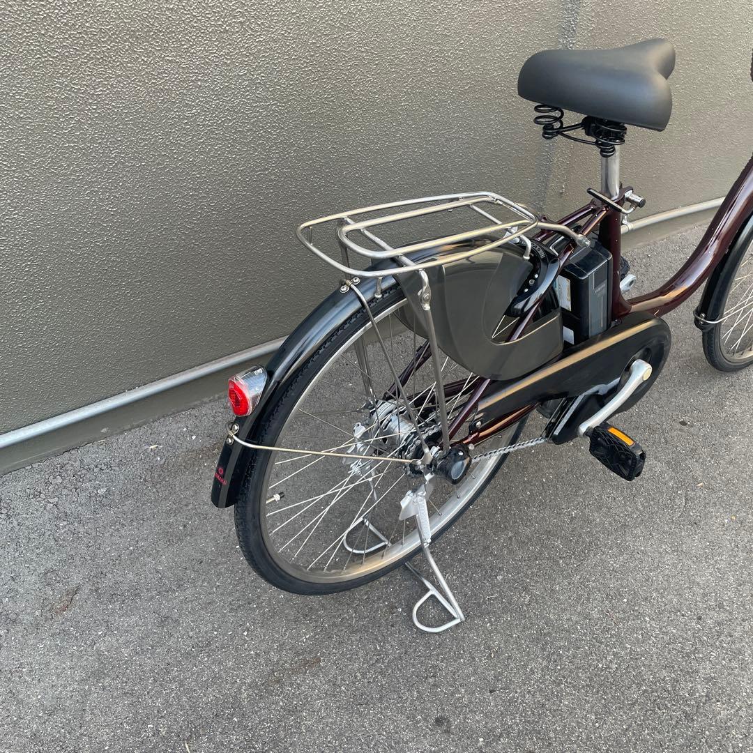 ヤマハ電動アシスト自転車24インチ バッテリー大容量12.3Ah ブラウン