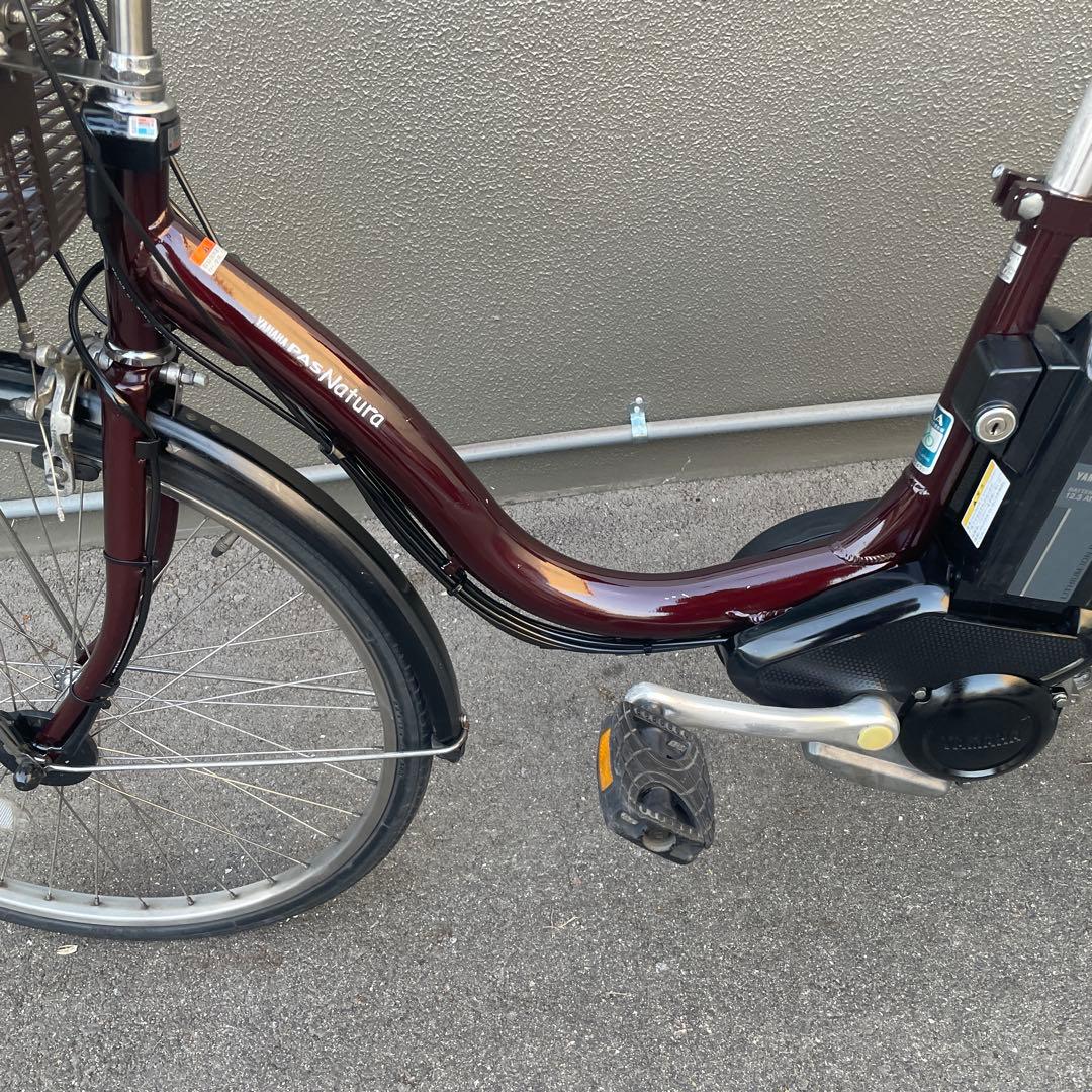ヤマハ電動アシスト自転車24インチ バッテリー大容量12.3Ah ブラウン