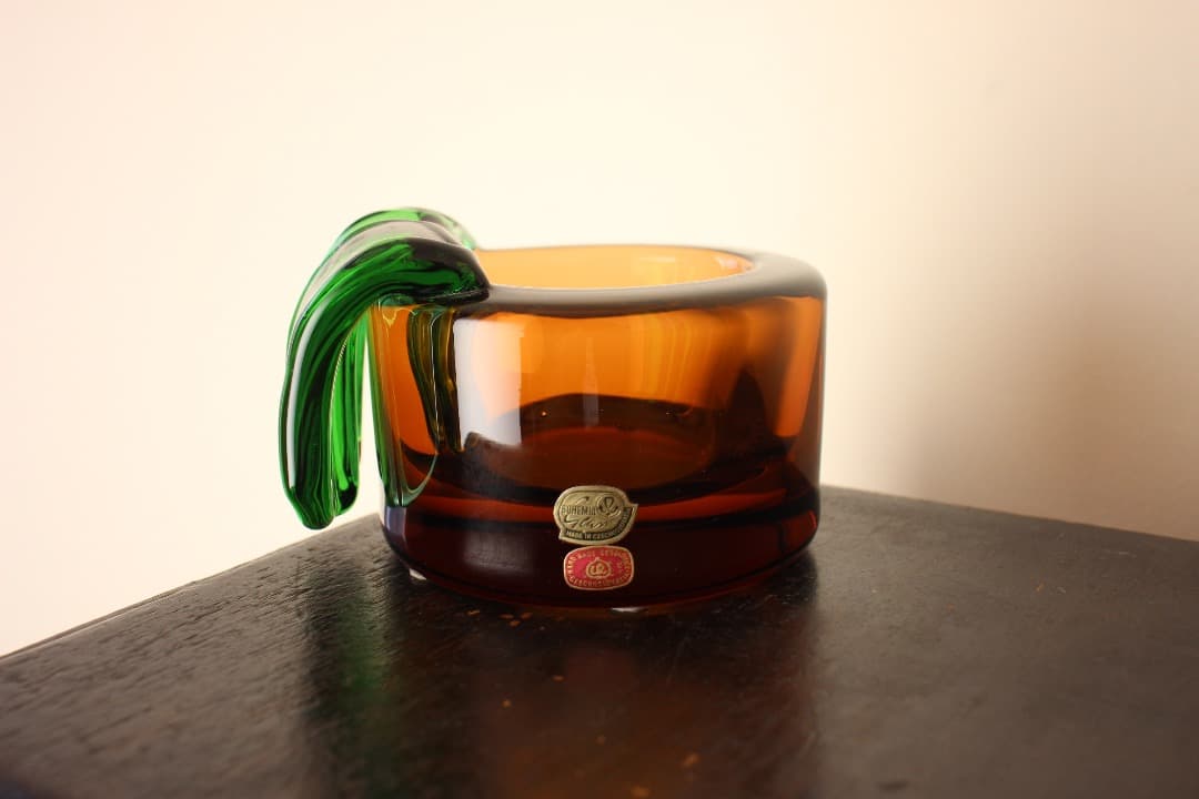 チェコ　クリスタル　ボヘミアングラス　物入れ　ヨセフ・エクナー