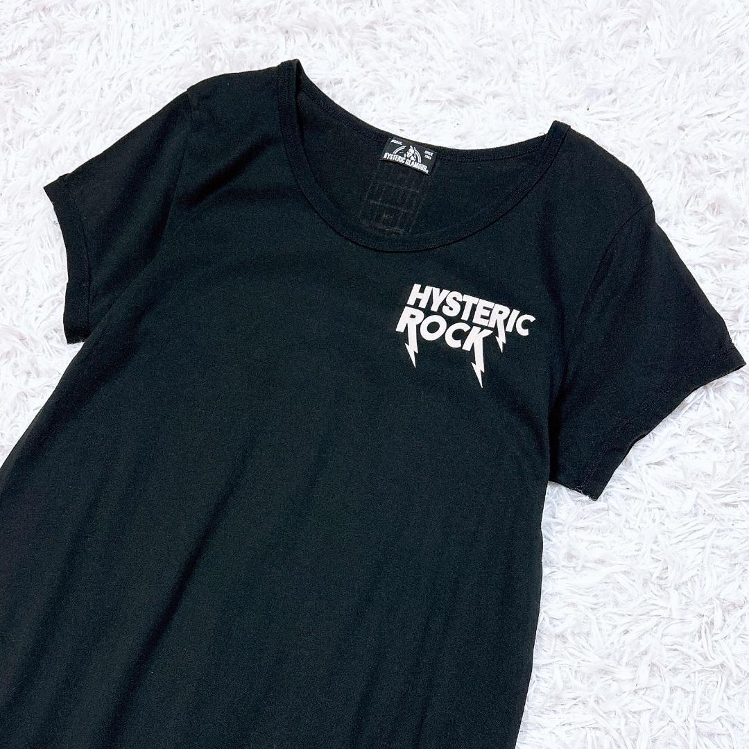 【美品】ヒステリックグラマー バックプリントワンピース ヒスガール ロゴ＆ギター