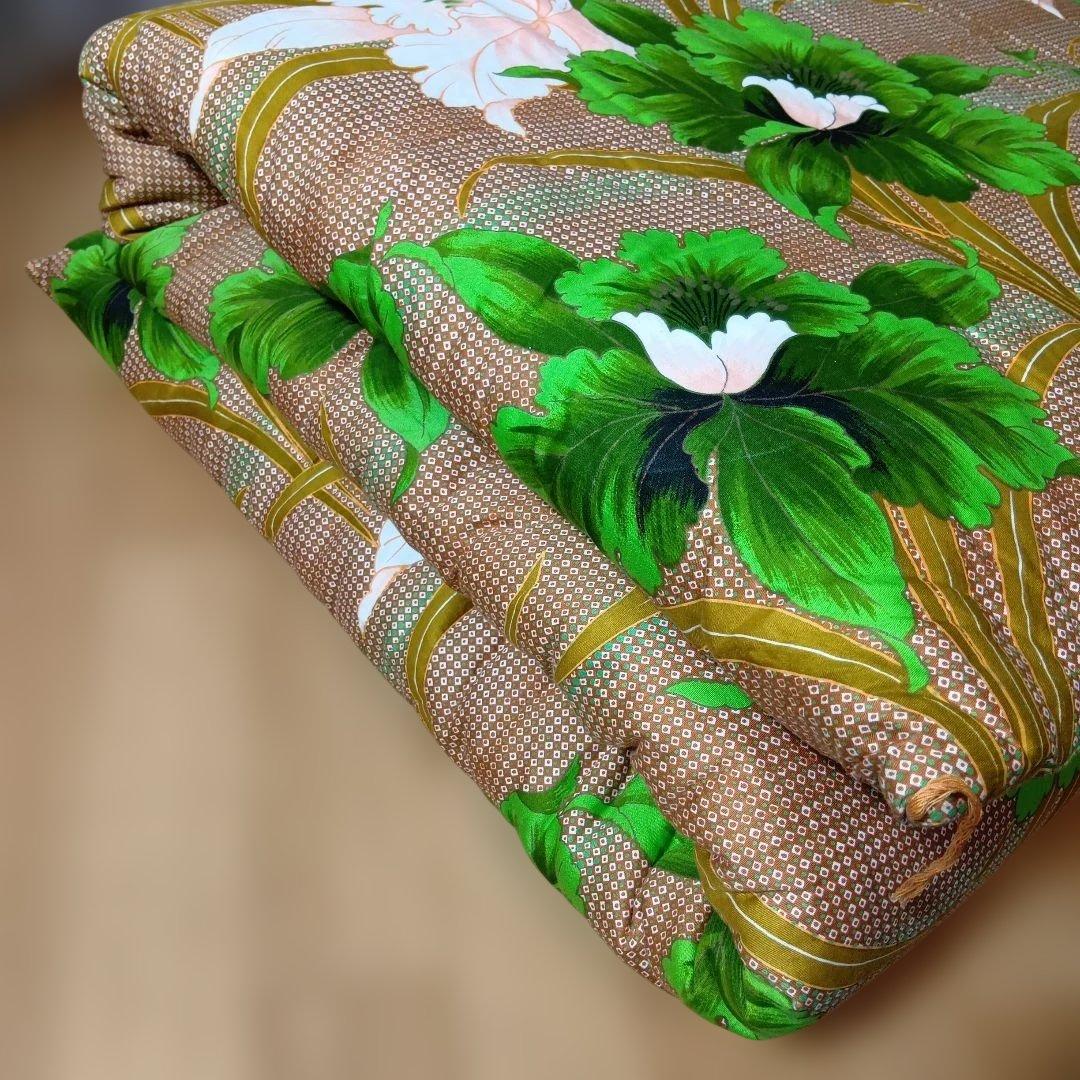 昭和　レトロ　モダン　花柄 　敷き布団