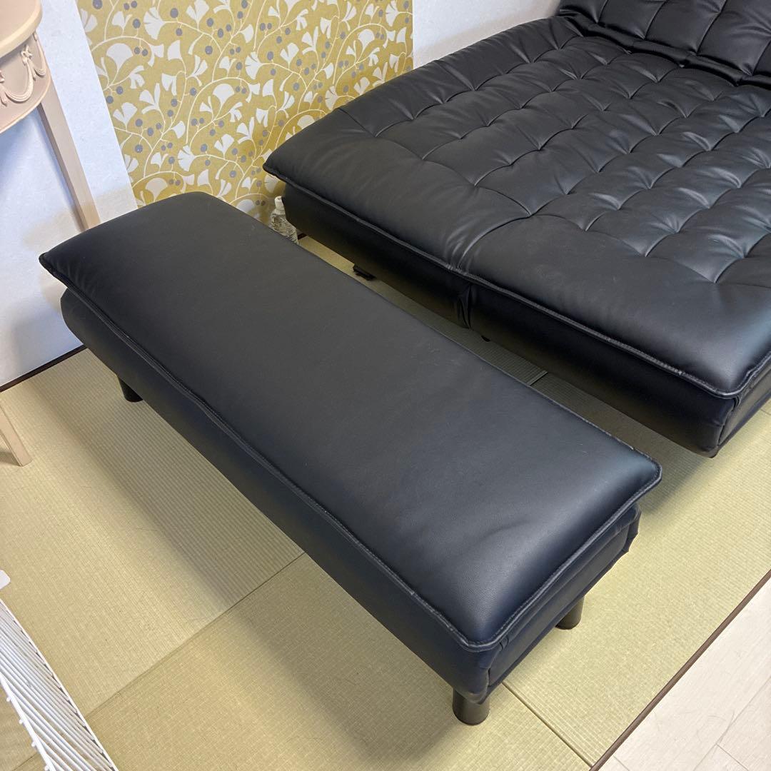 ソファベッドスツールセット(Nシールド ロック2 RC BK)