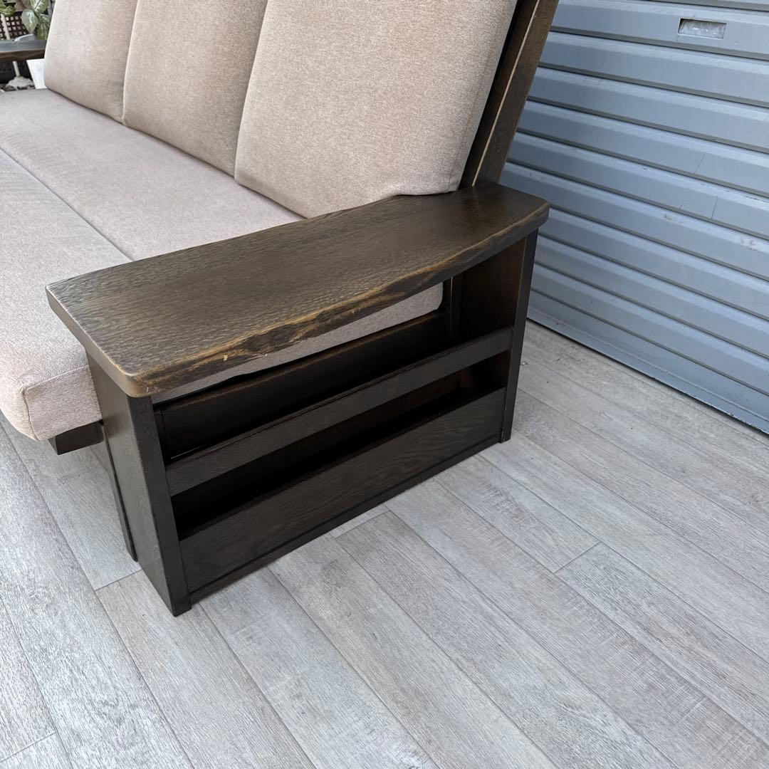 イバタインテリア 飛騨家具 木製フレーム 三人掛けソファー