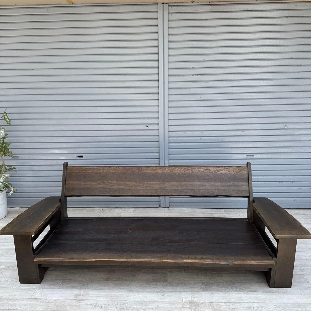 イバタインテリア 飛騨家具 木製フレーム 三人掛けソファー