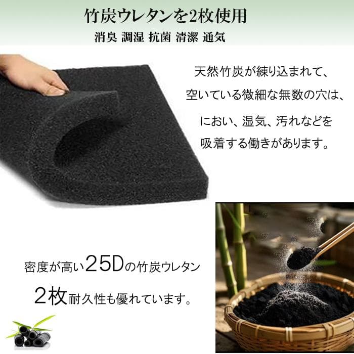 コイルマットレス シングル 21cm 硬め固め 耐久 通気 腰痛対策 体圧 竹炭