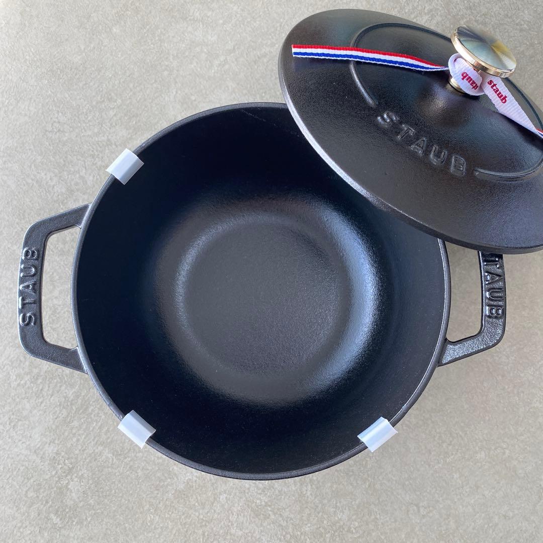 【新品】 公式 ストウブ ワナベ M ブラック 18cm