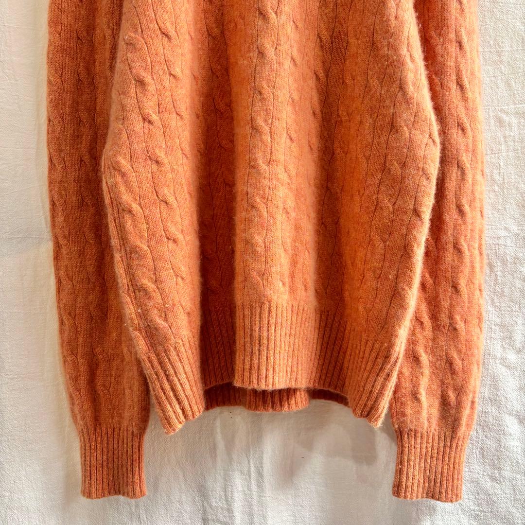 PolobyRalphLauren カシミア Uネック ケーブル編み セーター