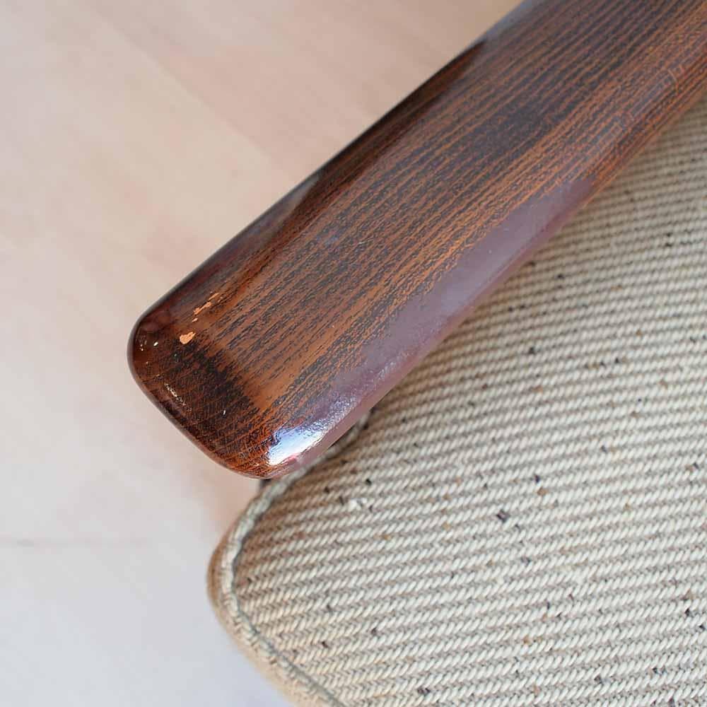 オールドカリモク シングルソファ B 木肘 ビンテージ ZR24194