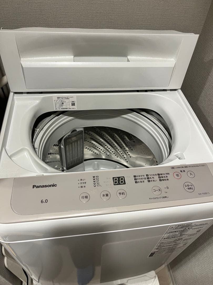 【1/10以降発送】22年 Panasonic NA-F60B15洗濯機 6kg