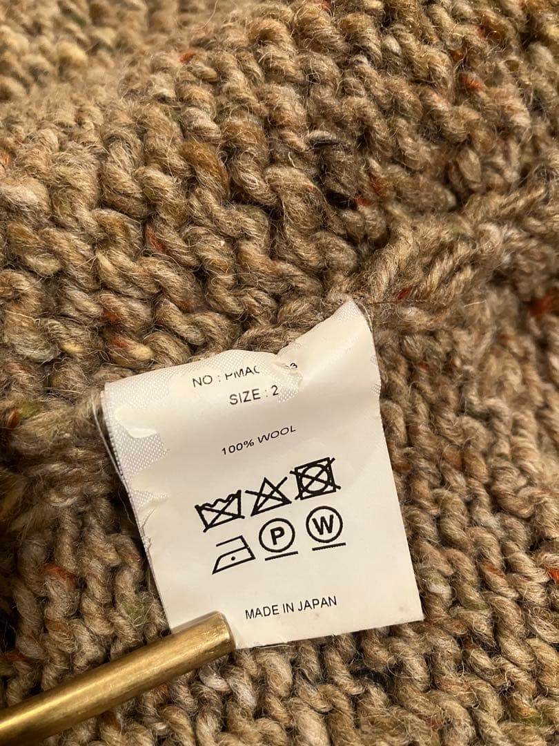 トップス PHIGVEL HAND-KNITTING ZIP SWEATER