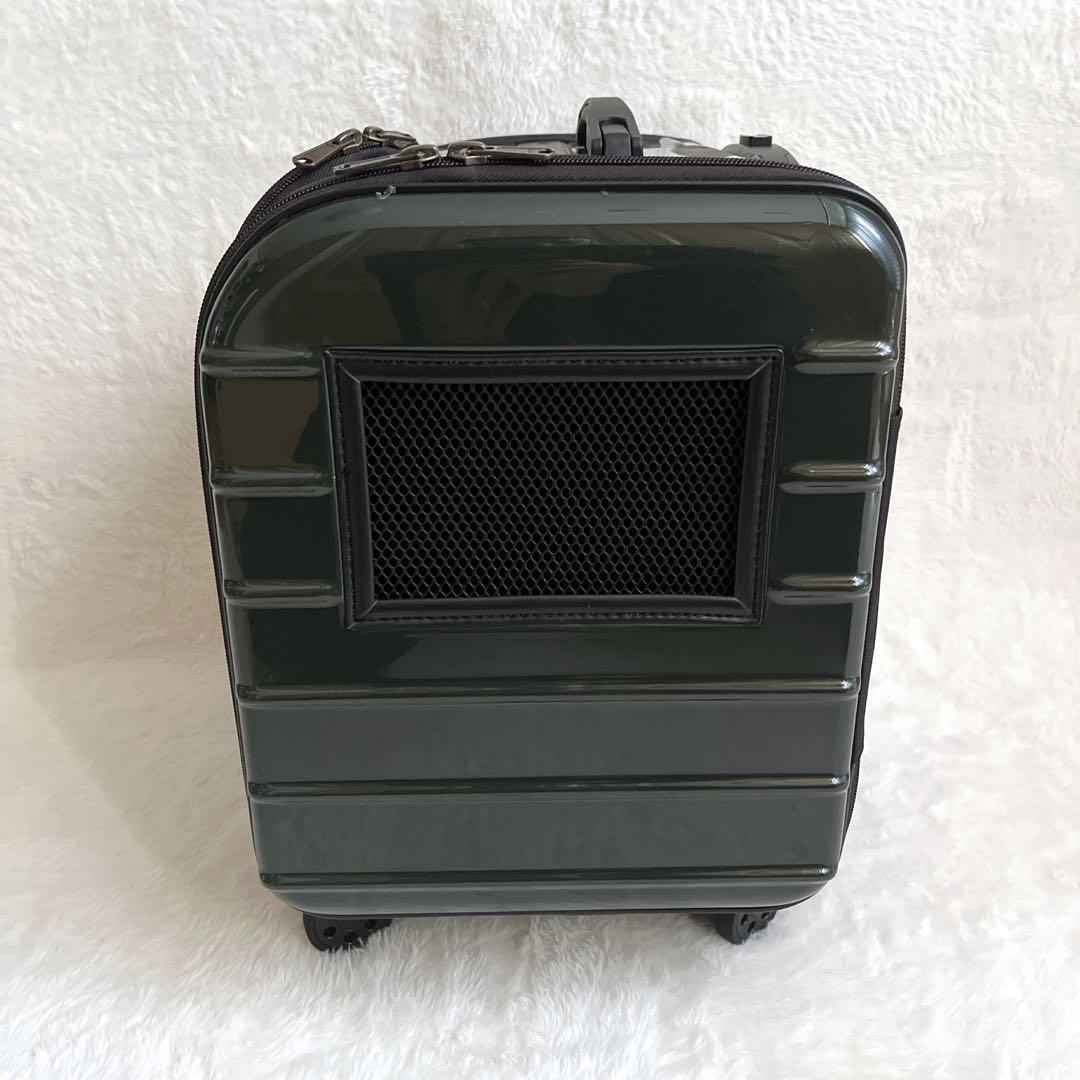 美品 ペットパラダイス ペット用ハードキャリーバッグ 4輪キャスター付き 小型犬