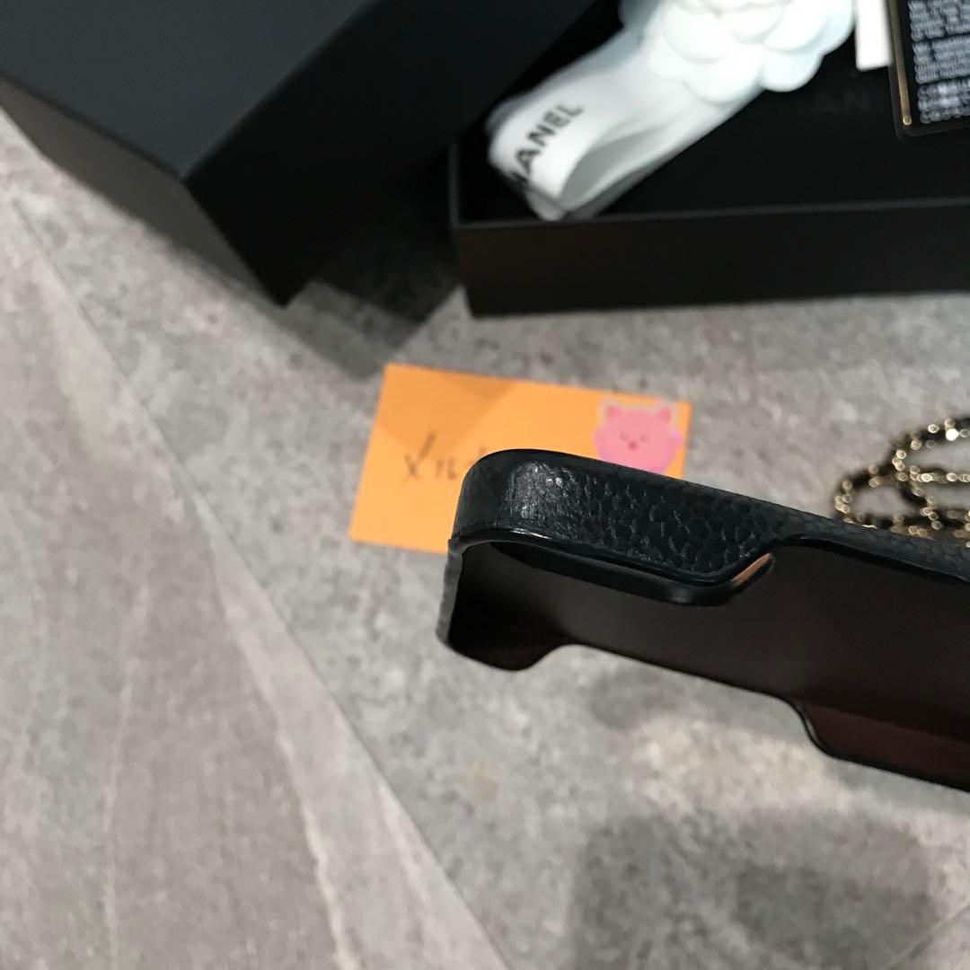 シャネル iPhone 12 ケース ブラック 確実正規品