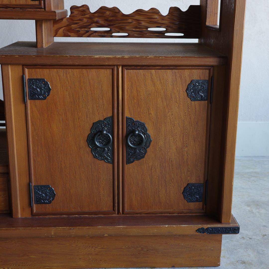 値下げしました！屋久杉の茶箪笥　茶棚　飾り棚