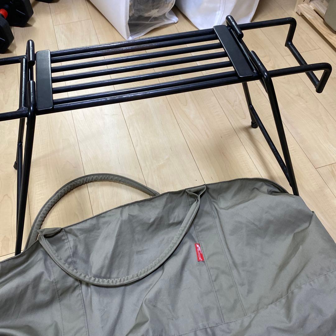 焚き火ラック　スチール製アウトドアテーブル 収納バッグ付き　FIELEOOR